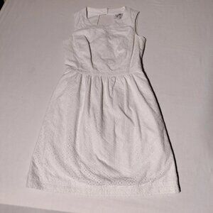 Vineyard Vines White Eyelet Lace Trim Dress Size 0 Sleeveless - Imperfect
